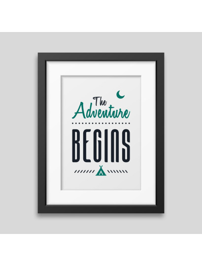 The adventure begins Framed poster